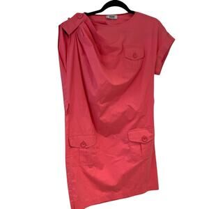 Moschino Cheap and Chic Pink Poplin Shirt Mini Dress Small